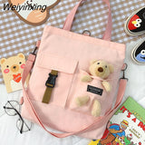 Weiyinxing Cartoon Tote Bag Canvas Handbag Shopping Bag Super Cool Handbags Shoulder Bags for Girl Book Bags Bolsa Feminina Mochila