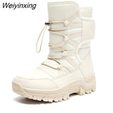 Weiyinxing Women Boots Mid-Calf Winter Shoes Snow Boots Casual Watarproof Platform Heels Botas Mujer 2023 New Long Boots Female