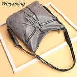 Weiyinxing Women Leather Luxury Handbags Soft Large Capacity Casual Tote Bags High Quality Female Leather Shoulder Bags Female Sac