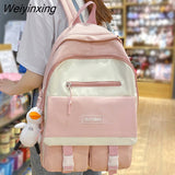 Weiyinxing Girl Waterproof College Backpack Travel School Bags Harajuku Kawaii Cool Backpacks Cute Female New Bag Lady Laptop Women