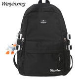 Weiyinxing Girl Travel School Bag Female Nylon Kawaii College Backpack Cool Women Laptop Book Bag Lady Cute Student Backpack Trendy