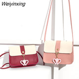 Weiyinxing Simply PU Leather Crossbody Bag For Women Summer Solid Color Shoulder Messenger Bag Lady Pendant Travel Small Handbag