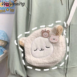 Weiyinxing Cute Plush Messenger Bag Female Shoulder Bags Retro Girl Bag Student Cute Mini Messenger Bag Autumn And Winter Plush Bag
