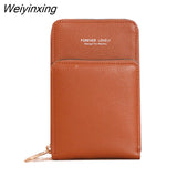Weiyinxing Mini Phone Bag Luxury Hand Bags for Womens PU Leather Crossbody Bags Vertical Zipper Wallet Small Shoulder Bag
