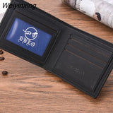 Weiyinxing Men's Wallet Leather Billfold Slim Hipster Cowhide Credit Card/ID Holders Inserts Coin Purses Luxury Business Foldable Wallet