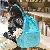 Weiyinxing Waterproof Nylon Women Backpack Female Classic Shoulder Bag Fashion Schoolbag for Teenage Girl Backpacks Travel Bag Bookbag