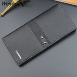 Weiyinxing Men Wallets Large Capacity PU Leather Purses Male Long Design Purses Fashion Money Bag Solid Coin Card Holders Dropshipping New