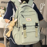 Weiyinxing New Waterproof Nylon Women Backpack Korean Japanese Fashion Female Students Schoolbag Multilayer Simple Sense Travel bag