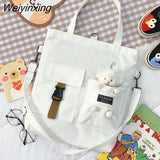 Weiyinxing Cartoon Tote Bag Canvas Handbag Shopping Bag Super Cool Handbags Shoulder Bags for Girl Book Bags Bolsa Feminina Mochila
