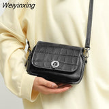 Weiyinxing cowhide Women's Mini Crocodile Pattern Crossbody Bags Fashion Designer Shoulder Handbags and Purses Leather Messenger Sac
