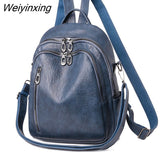 Weiyinxing Teenage Girls Female School Bag Hot Sale Backpacks 2023 New Fashion Woman Backpack High Quality Youth PU Leather Backpacks