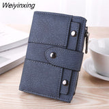 Weiyinxing Women Wallet Simple Retro Rivets Short Wallet Coin Purse Card Holders Handbag for Girls Purse Small Wallet Ladies Bolsa Feminina