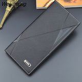 Weiyinxing Men Wallets Male PU Leather Purses Bifold Slim Card Holders High Quality Long Purse Portable Multi-card Position Money Bag