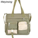 Weiyinxing Nylon Women Handbags Messenger Bag Youth Ladies Fashion Shoulder Tote Bag Versatile Female Crossbody Bags Pouch Pack Bolsas