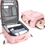 Weiyinxing Backpack Women's Large Capacity Multi-Function Luggage Backpack Lightweight Waterproof Bagpack Travel Bag Dry Wet Pocket