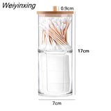 Weiyinxing Cotton Swab Plastic Storage Box Bag Female Makeup Organizer For Cosmetics Bathroom Jewelry Makeup Brushes Desk Organizer