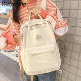 Weiyinxing New Waterproof Nylon Women Backpack Female Multifunction Travel Bag Teenager Girls Korean Style Schoolbag Student Bookbag