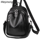 Weiyinxing Teenage Girls Female School Bag Hot Sale Backpacks 2023 New Fashion Woman Backpack High Quality Youth PU Leather Backpacks