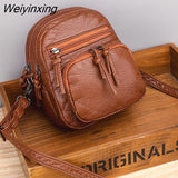 Weiyinxing Women's Bag Vintage Small Leather Handbag for Women Crossbody Female Shoulder Bags High Quality Messenger Bag Ladies Phone Purse