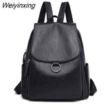 Weiyinxing Women Leather Backpack Designer Shoulder Bags for Women Back Pack School Bags fashion for Teenage Girls Mochila Feminina