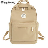 Weiyinxing Student Female Fashion Backpack Waterproof Cute Women School Bag Lady Laptop White Book Kawaii Girl College Backpack Travel