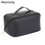 Weiyinxing Large Travel Cosmetic Bag For Women Leather Make Up Organizer Toiletry Kit Bags Female Makeup Accessories Pouch Case Storage