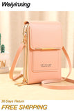 Weiyinxing Women Bags Soft Leather Wallets Touch Screen Cell Phone Purse Crossbody Shoulder Strap Handbag for Female Cheap Women's Bags