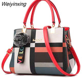 Weiyinxing Luxury Handbag Women Stitching Wild Messenger Bags Designer Brand Plaid Shoulder Bag Female Ladies Totes