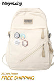 Weiyinxing Capacity Trendy Girl Boy Travel Badge School Bag Cool Men Women Leisure BookBag Ladies College Backpack Fashion Male Female