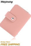 Weiyinxing ID Credit Card Holder Fashion Women's 26 Cards Slim PU Leather Pocket Case Purse Wallet for Women Men Female