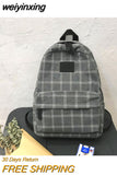 weiyinxing Girl College School Bag Casual New Simple Women Backpack Striped Book Packbags for Teenage Travel Shoulder Bag Rucksack
