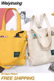 Weiyinxing Women's Shoulder Bag Large Capacity Casual Woman Tote Handbags For Women Canvas School Backpack Female Crossbody Shopper Bag