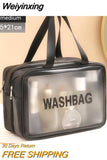 Weiyinxing Women Travel Storage Bag Cosmetic Bag Makeup Bag Travel Organizer Bags Waterproof Washbag Transparent Cosmetic Cases