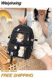 Weiyinxing Capacity High School Student Schoolbag Female Korean Version Harajuku Cartoon Backpack Junior High School Student Backpack