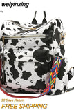 weiyinxing Larg Backpack Cow Zebra Women Leather Rucksack Women's Knapsack Travel Backpacks Shoulder School Bags Mochila Back Pack