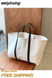 weiyinxing Canvas Large Capacity Tote Women Handbags Simple Lady Hand Bags Female Big Shopper Bag Students Books Bag Purses 2023