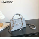 Weiyinxing Bag for Women New Fashion Casual Western Style Shoulder Handbag Simple Texture Messenger Small Square Bag