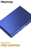 Weiyinxing Aluminum Antimagnetic Card Holder Women Men Metal Credit Card Business Card Holders Organizer Purse Wallet