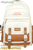 Weiyinxing Travel Waterproof Book Bags Fashion Ladies Cute Laptop Trendy Women College Student Backpack Girl Kawaii Nylon School Bag