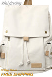 Weiyinxing Lady Male Canvas Drawstring Laptop College Backpack Boy Girl School Bag Women Men Travel Backpack Fashion Female Book Bag