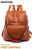 weiyinxing Anti-theft Women Backpacks Famous Brand High Quality Leather Female Backpack Ladies Large Capacity School Bag for Girls