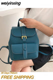 weiyinxing New Women's Backpack 2023 Travel Backpack PU Leather Handbag Schoolbag For Girls Women's Bag Female Shoulder Back Mochila