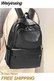 Weiyinxing Woman Backpack New Leather Rucksack Women's Knapsack Travel Bagpacks School Bags for Teenage Girls Boys Mochila Back Pack