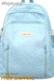 Weiyinxing Fashion Female Cute Travel Backpack Lady Nylon Book Bag Girl Kawaii College Backpack Trendy Women Laptop Leisure Student Bag