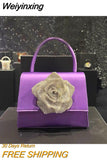 Weiyinxing Flower Clutches Bag 2024 New Women's Elegant Handbag Party Evening Shoulder Bag Wedding Purse Girls Small Totes 0409