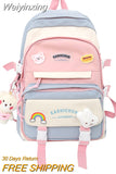 Weiyinxing Lady Laptop Kawaii Waterproof Backpack New Female College Bag Women Harajuku Book Backpack Girl Travel School Bag Fashion