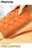 Weiyinxing Fashion Wallet New Women's Medium Long Style Single Zipper Simplicity Multi Card Position Student Purse Embroidery Thread