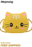 Weiyinxing Cartoon Cat Children's Small Shoulder Bag Cute Baby Kids Mini Coin Purse Handbags Boys Girls Wallet Pouch Crossbody Bags