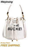 Weiyinxing The Bucket Bags for Women 2023 New Luxury Designer Vintage Small Women Shoulder Crossbody Bags Pu Leather Handbags