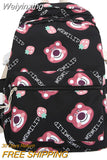 Weiyinxing Women Cartoon Laptop Cute Printing School Bag Female Waterproof Fashion Girl Travel Nylon Book Bags Lady College Backpack Trendy